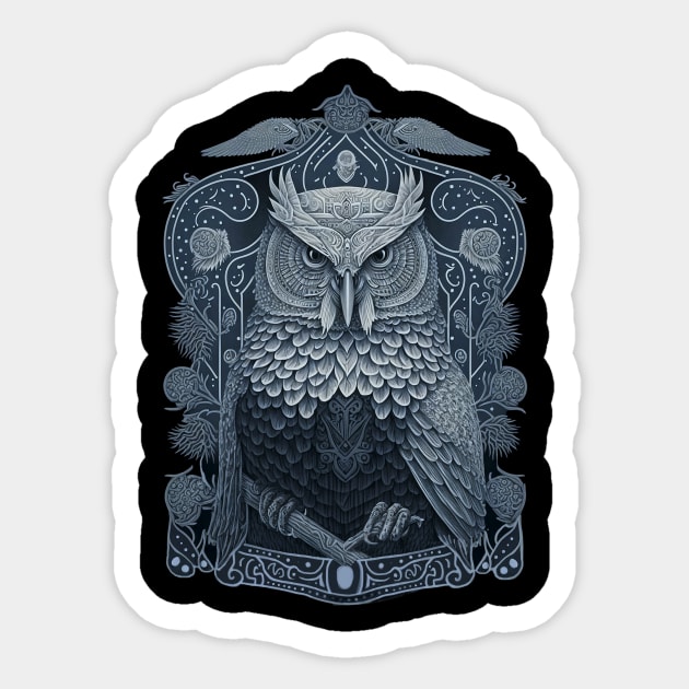 Folklore Owl Sticker by Ampersand Studios